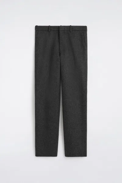Cos Double-faced Wool-blend Straight-leg Pants In Gray