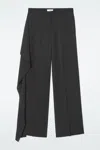Cos Draped Tailored Pants In Black
