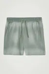 Cos Drawstring Jersey Shorts In Green