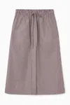 Cos Drawstring Midi Skirt In Brown