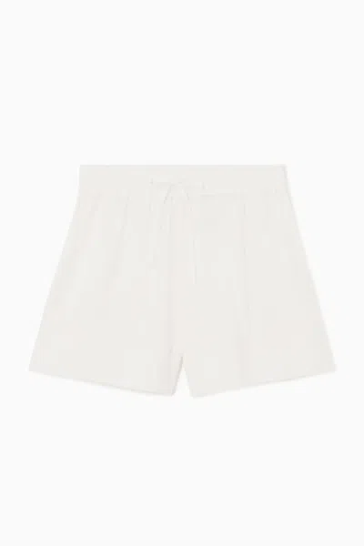 Cos Drawstring Shorts In White