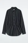 Cos Drawstring-waist Shirt In Blue