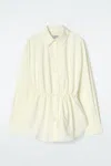 Cos Drawstring-waist Shirt In Yellow