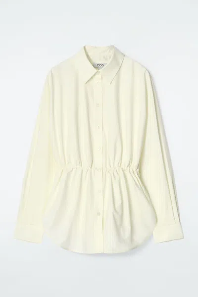 Cos Drawstring-waist Shirt In Yellow