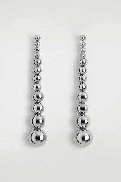 Cos Droplet Earrings In Silver