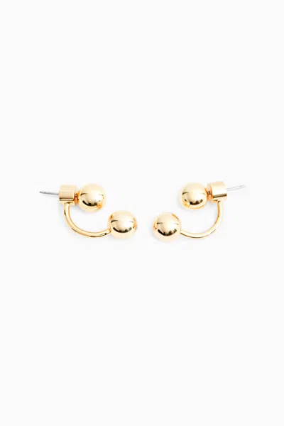 Cos Dropped Sphere Studs In Gold