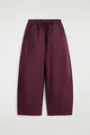 Cos Elasticated Barrel-leg Pants In Red