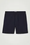 Cos Elasticated Cotton-blend Shorts In Blue