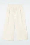 Cos Elasticated Cotton Culottes In Beige
