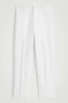 Cos Elasticated Linen Straight-leg Pants