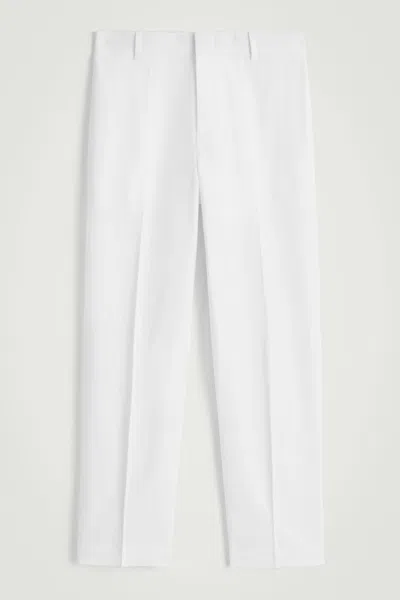 Cos Elasticated Linen Straight-leg Pants