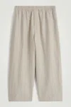 Cos Elasticated Linen Wide-leg Trousers In Beige