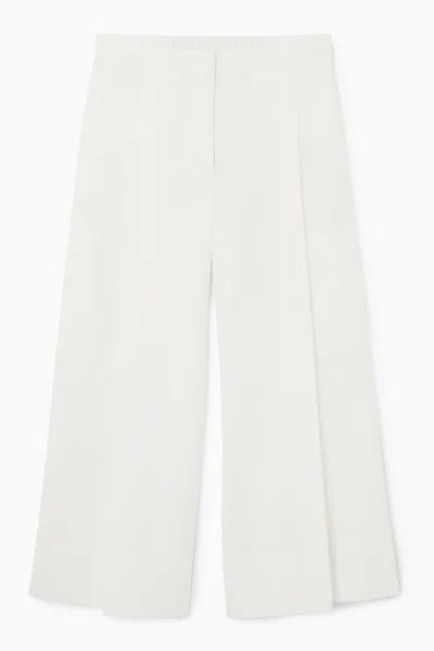 Cos Elasticated Pleated Culottes In White