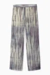 Cos Elasticated Straight-leg Trousers In Beige