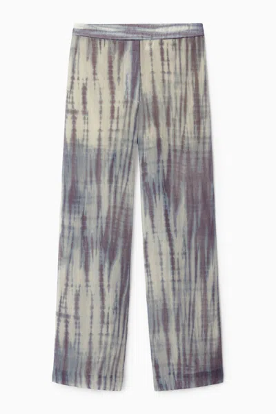 Cos Elasticated Straight-leg Trousers In Beige
