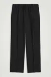 Cos Elasticated Wool-twill Trousers