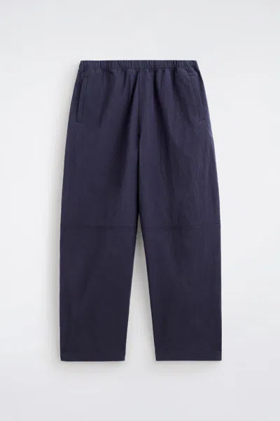 Cos Elasticized Relaxed-fit Barrel-leg Pants In Blue