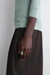 Cos Elongated Sculpted Ring In Silver