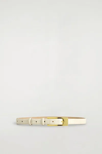 Cos Cintura In Pelle Con Fibbia Allungata In White