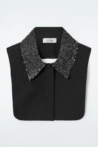 Cos Embellished Bib Collar In Black