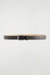 Cos Embossed Leather Belt In Brown