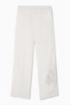 COS EMBROIDERED WIDE-LEG TROUSERS
