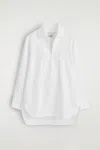 Cos Exaggerated Cotton Shirt In White