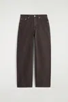 Cos Facade Straight-leg Jeans In Brown
