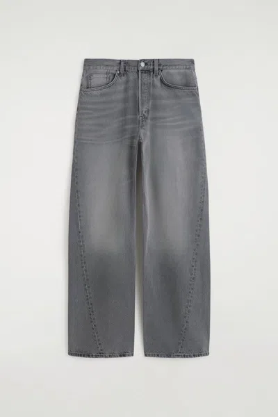 Cos Facade Straight-leg Jeans In Faded Black
