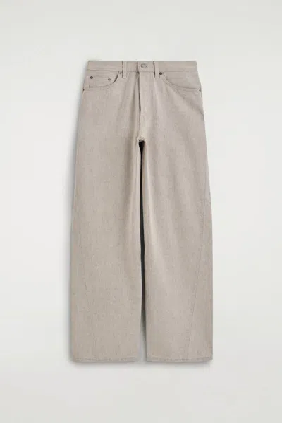 Cos Facade Straight-leg Jeans In Sand