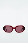 Cos Facet Sunglasses - Rectangle In Purple