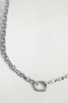 Cos Faceted Chain Necklace In Metallic