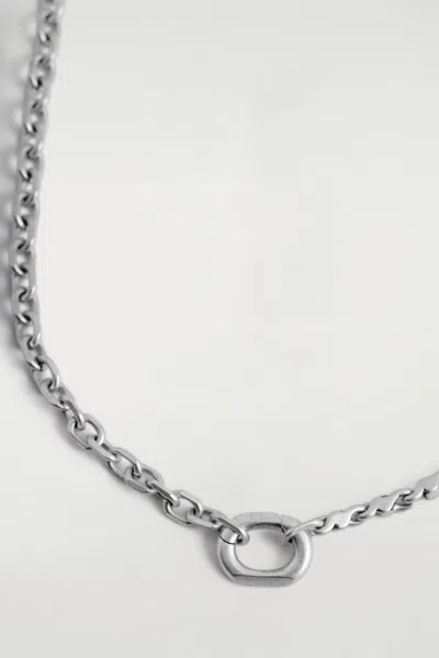 Cos Faceted Chain Necklace In Metallic
