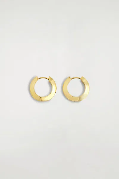 Cos Faceted Mini Hoop Earrings In Gold