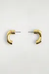 Cos Faceted Stud Earrings In Brown