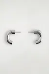 Cos Faceted Stud Earrings In Silver
