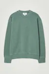 Cos Faded Mock-neck Sweatshirt In Green