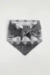 Cos Fair Isle Brushed-cashmere Scarf In Gray