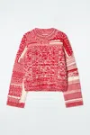 Cos Fair Isle Wool And Cashmere Sweater In Red