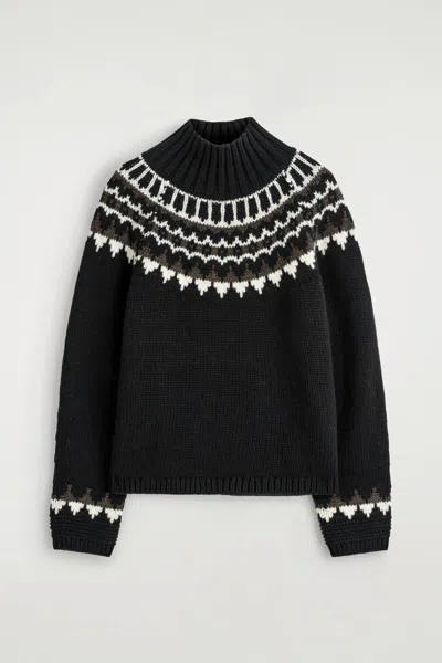 Cos Fair Isle Wool-cashmere Sweater In Multi