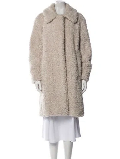 Pre-owned Cos Faux Fur Coat In Neutral