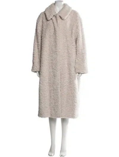 Pre-owned Cos Faux Fur Coat In Neutrals