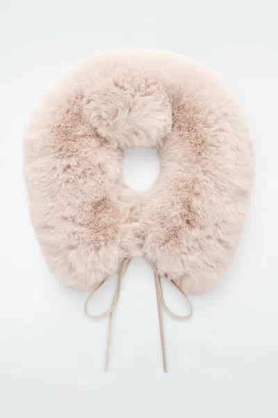 Cos Faux Fur Collar In White