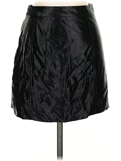 Pre-owned Cos Faux Leather Skirt In Black