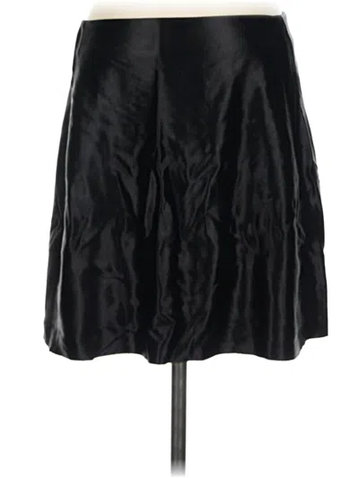 Pre-owned Cos Faux Leather Skirt In Black