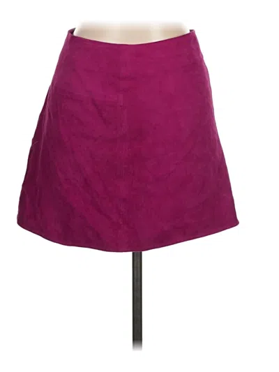 Pre-owned Cos Faux Leather Skirt In Purple
