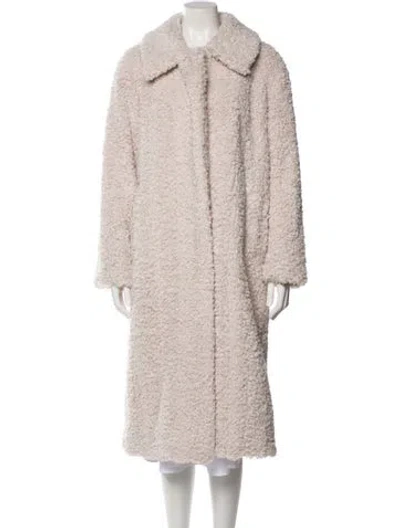 Pre-owned Cos Faux Shearling Faux Fur Coat In Neutral
