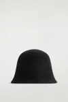 Cos Felted-wool Bucket Hat In Black