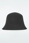Cos Felted-wool Bucket Hat In Black