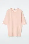 Cos Oversized Garment-dyed T-shirt In Beige